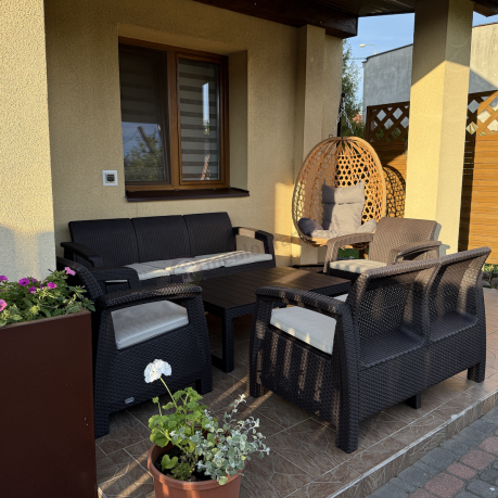 Zestaw ogrodowy Meblobranie CTL7 z podnoszonym stolikiem Brąz