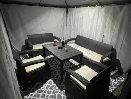 Zestaw ogrodowy Meblobranie CTL7 z podnoszonym stolikiem Brąz