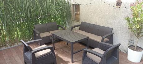 Zestaw ogrodowy Meblobranie CTL7 z podnoszonym stolikiem Brąz