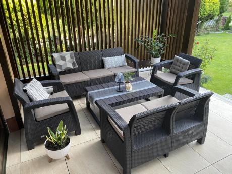 Zestaw ogrodowy Meblobranie CTL7 z podnoszonym stolikiem Brąz