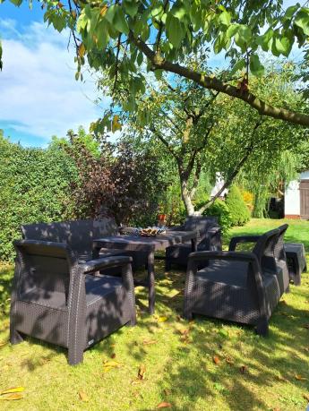 Zestaw ogrodowy Meblobranie CTL7 z podnoszonym stolikiem Brąz