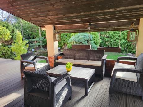 Zestaw ogrodowy Meblobranie CTL7 z podnoszonym stolikiem Brąz