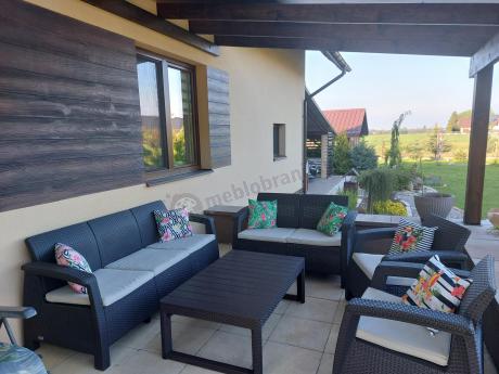 Zestaw ogrodowy Meblobranie CTL7 z podnoszonym stolikiem Brąz