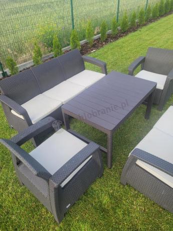 Zestaw ogrodowy Meblobranie CTL7 z podnoszonym stolikiem Brąz