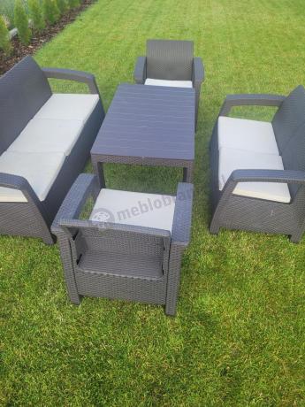 Zestaw ogrodowy Meblobranie CTL7 z podnoszonym stolikiem Brąz