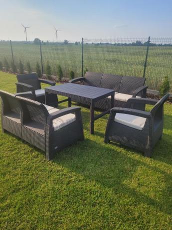 Zestaw ogrodowy Meblobranie CTL7 z podnoszonym stolikiem Brąz