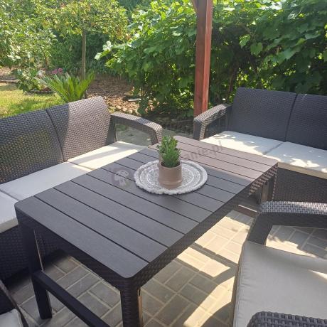 Zestaw ogrodowy Meblobranie CTL7 z podnoszonym stolikiem Brąz