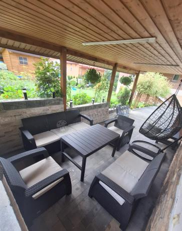 Zestaw ogrodowy Meblobranie CTL7 z podnoszonym stolikiem Brąz