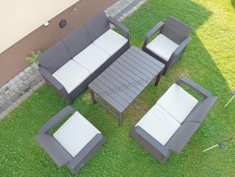 Zestaw ogrodowy Meblobranie CTL7 z podnoszonym stolikiem Brąz