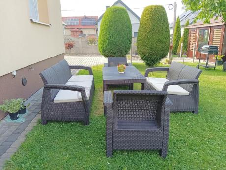 Zestaw ogrodowy Meblobranie CTL7 z podnoszonym stolikiem Brąz