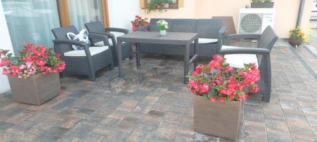 Zestaw ogrodowy Meblobranie CTL7 z podnoszonym stolikiem Brąz