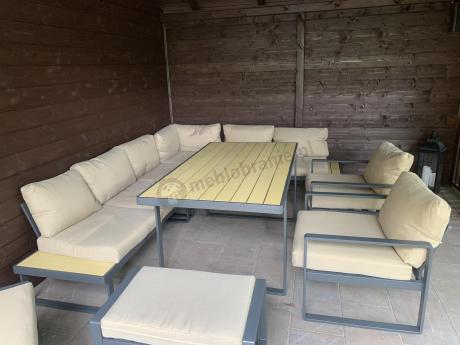 Zestaw ogrodowy modułowy z fotelami i wysokim stołem Panaon Corner XL WB