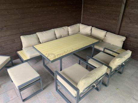 Zestaw ogrodowy modułowy z fotelami i wysokim stołem Panaon Corner XL WB