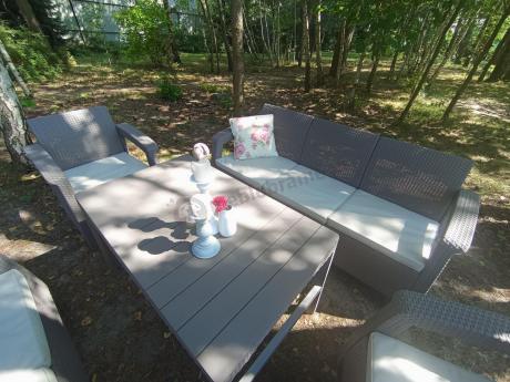 Zestaw ogrodowy na 7 osób Meblobranie CTL7 podnoszony stół cappuccino