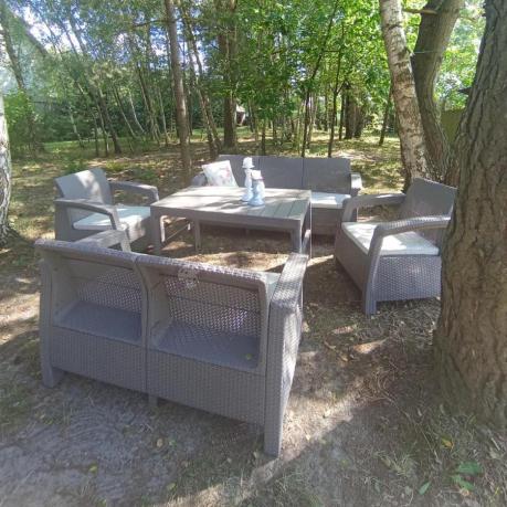 Zestaw ogrodowy na 7 osób Meblobranie CTL7 podnoszony stół cappuccino