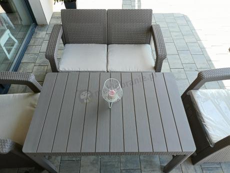 Zestaw ogrodowy na 7 osób Meblobranie CTL7 podnoszony stół cappuccino