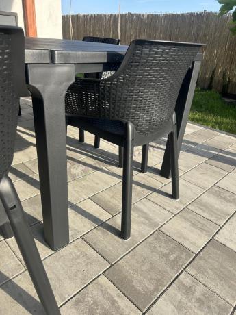 Zestaw ogrodowy na 8 osób z dużym stołem 295cm Meblobranie EJD8 grafit