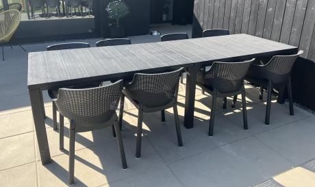 Zestaw ogrodowy na 8 osób z dużym stołem Meblobranie EJD8 grafit