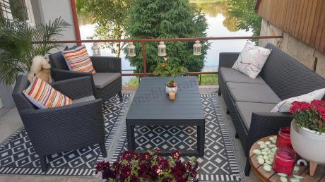 zestaw ogrodowy na nóżkach