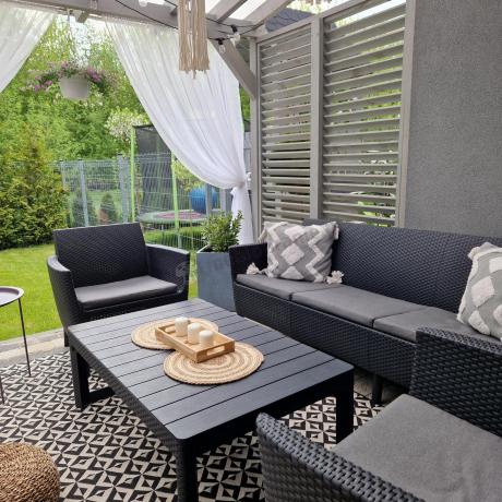 zestaw ogrodowy na nóżkach