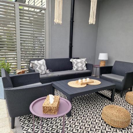 zestaw ogrodowy na nóżkach