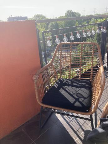 Zestaw ogrodowy rattanowy rope ze stolikiem Torgiano Set brązowy