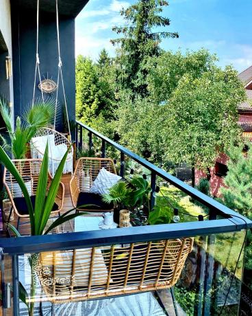 Zestaw ogrodowy rattanowy ze stolikiem Torgiano Set brązowy
