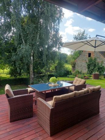 Zestaw ogrodowy technorattanowy z kanapą trzyosobową