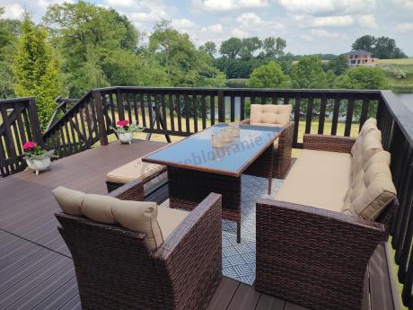 Zestaw ogrodowy technorattanowy z kanapą trzyosobową