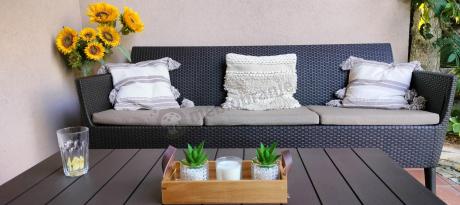 Zestaw ogrodowy z podnoszonym stołem Meblobranie S3L brąz