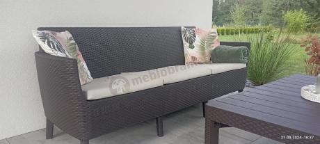 Zestaw ogrodowy z podnoszonym stołem Meblobranie S3L brąz