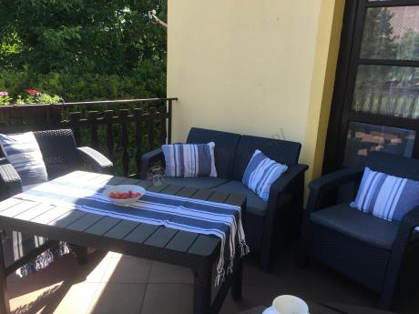 Zestaw ogrodowy z podnoszonym stolikiem Corfu Set Lyon Grafitowy