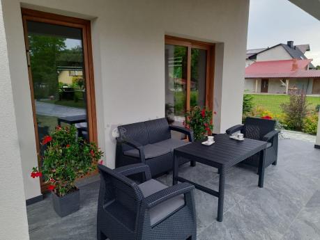 Zestaw ogrodowy z podnoszonym stolikiem Corfu Set Lyon Grafitowy