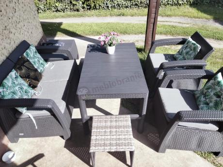 Zestaw ogrodowy z podnoszonym stolikiem Corfu Set Lyon Grafitowy