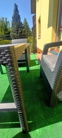 Zestaw ogrodowy z podnoszonym stolikiem Corfu Set Lyon Grafitowy