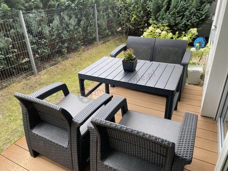 Zestaw ogrodowy z podnoszonym stolikiem Corfu Set Lyon Grafitowy