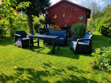 Zestaw ogrodowy z podnoszonym stolikiem Corfu Set Lyon Grafitowy