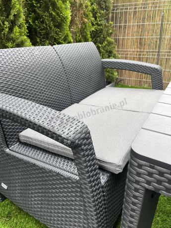 Zestaw ogrodowy z podnoszonym stolikiem Corfu Set Lyon Grafitowy