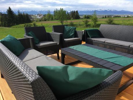 Zestaw ogrodowy z podnoszonym stolikiem