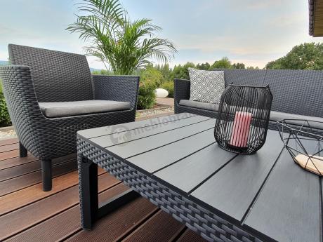 Zestaw ogrodowy z podnoszonym stolikiem