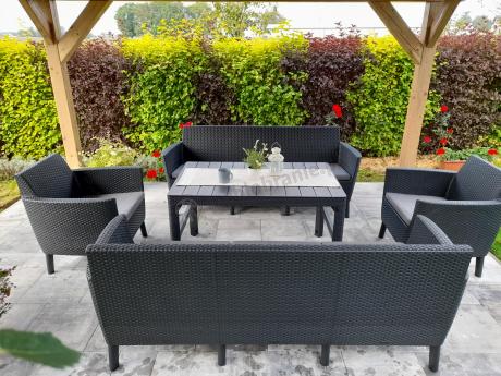 Zestaw ogrodowy z podnoszonym stolikiem