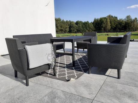 Zestaw ogrodowy z podnoszonym stolikiem