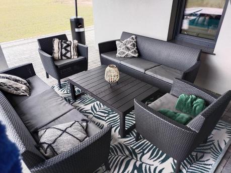 Zestaw ogrodowy z podnoszonym stolikiem