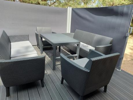 Zestaw ogrodowy z podnoszonym stolikiem