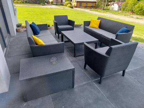 Zestaw ogrodowy z podnoszonym stolikiem