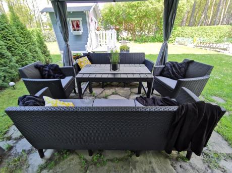 Zestaw ogrodowy z podnoszonym stolikiem