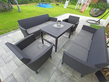 Zestaw ogrodowy z podnoszonym stolikiem