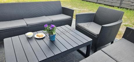 Zestaw ogrodowy z podnoszonym stolikiem