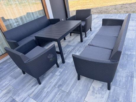 Zestaw ogrodowy z podnoszonym stolikiem