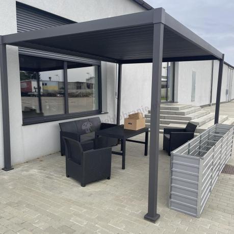 Zestaw ogrodowy z sofą, 2 fotelami i stołem podnoszonym K3L grafit